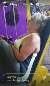 Norvo Body Sculpting Client Working Out